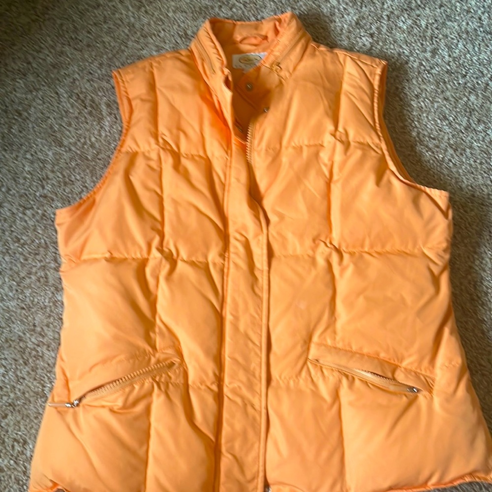 Talbots petite medium vest (light orange)